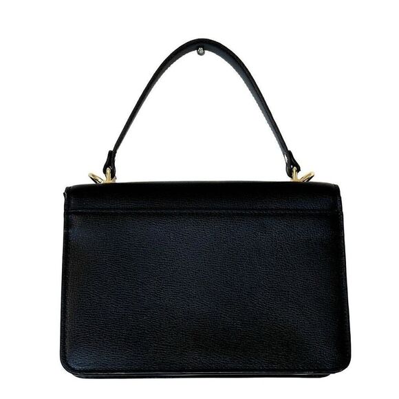 Karl Lagerfeld Paris Simone Gold Cat Studded Leather Crossbody Purse Handbag Bla - Picture 10 of 11